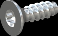 screw for plastic: Screw STS-plus KN6041 6x18 - T30 steel, hardened 10.9 zinc-plated 5-7 ?m, baked, blue / transparent passivated
