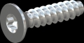 screw for plastic: Screw STS-plus KN6041 6x25 - T30 steel, hardened 10.9 zinc-plated 5-7 ?m, baked, blue / transparent passivated