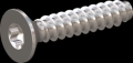 screw for plastic: Screw STS-plus KN6041 6x30 - T30 stainless-steel, A2 - 1.4567 Bright-pickled and passivated