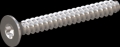 screw for plastic: Screw STS-plus KN6041 6x50 - T30 stainless-steel, A2 - 1.4567 Bright-pickled and passivated