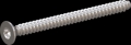 screw for plastic: Screw STS-plus KN6041 6x75 - T30 stainless-steel, A2 - 1.4567 Bright-pickled and passivated