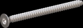 screw for plastic: Screw STS-plus KN6041 6x80 - T30 stainless-steel, A2 - 1.4567 Bright-pickled and passivated