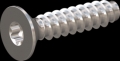 screw for plastic: Screw STS-plus KN6041 8x35 - T40 stainless-steel, A2 - 1.4567 Bright-pickled and passivated