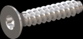 screw for plastic: Screw STS-plus KN6041 8x40 - T40 stainless-steel, A2 - 1.4567 Bright-pickled and passivated