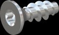screw for plastic: Screw STS KN1041 2.2x6 - T6 steel, hardened 10.9 zinc-plated 5-7 ?m, baked, blue / transparent passivated