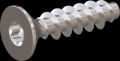 screw for plastic: Screw STS KN1041 3x12 - T8 stainless-steel, A2 - 1.4567 Bright-pickled and passivated