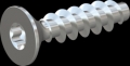 screw for plastic: Screw STS KN1041 3x12 - T8 steel, hardened 10.9 zinc-plated 5-7 ?m, baked, blue / transparent passivated